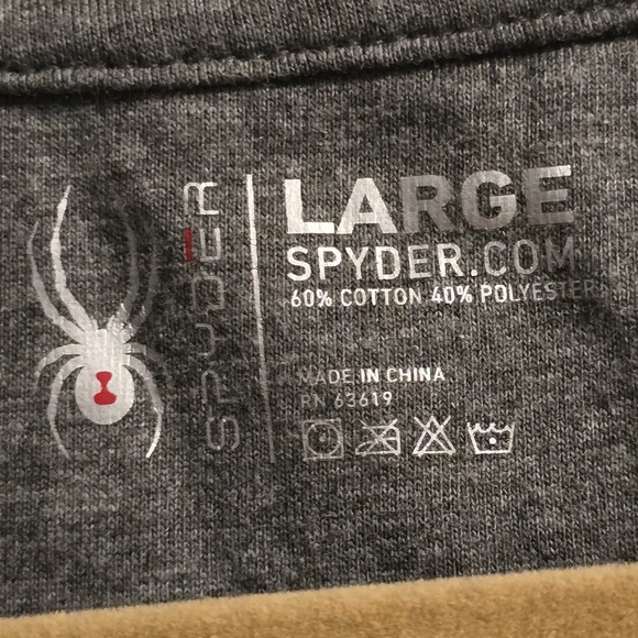 Spyder Charcoal Long Sleeve Henley Shirt - Picture 6 of 10